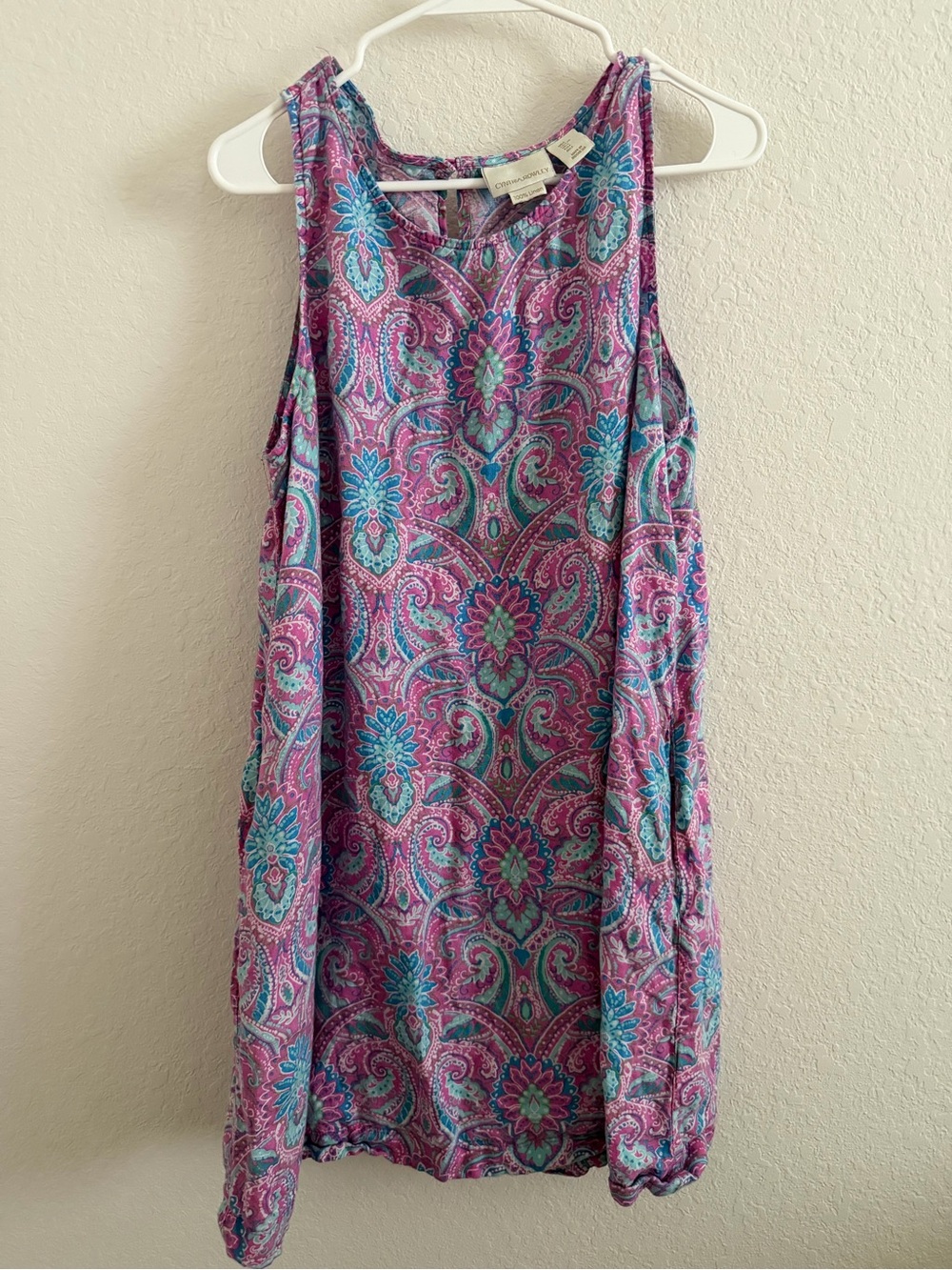 Cynthia Rowley Purple and Teal Paisley Mini Dress